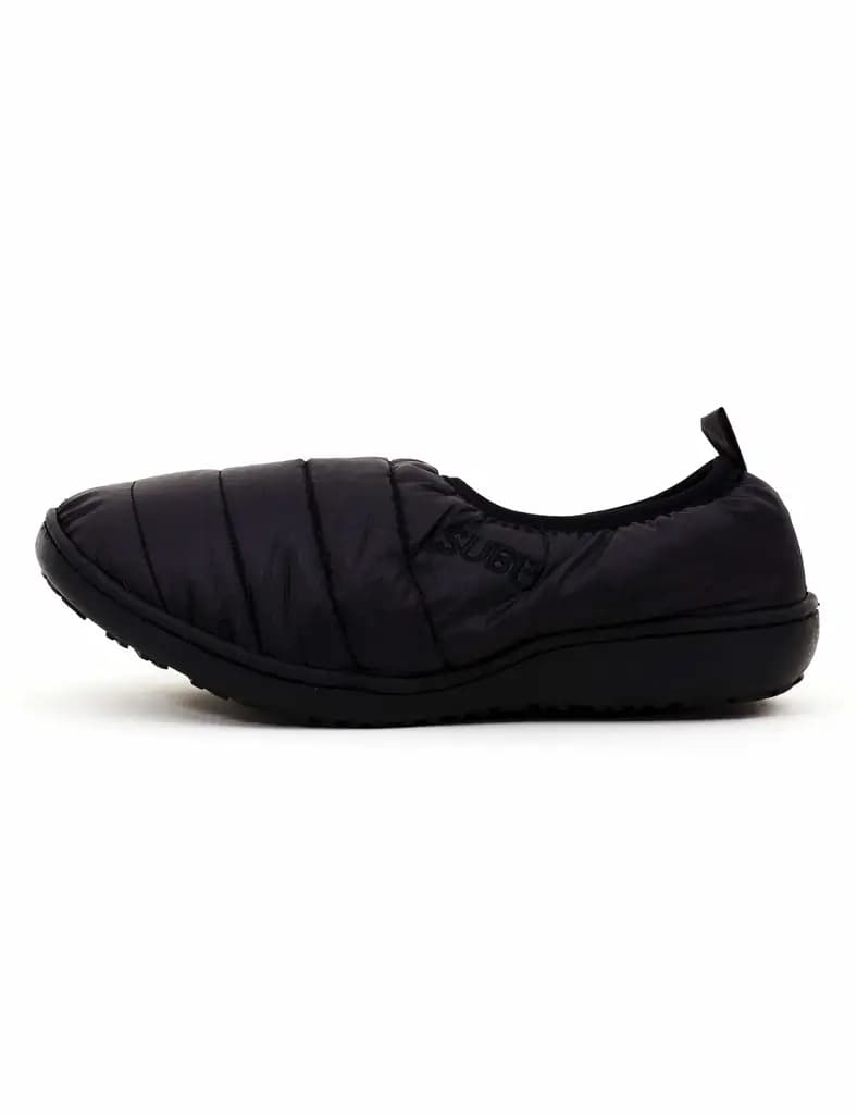 SUBU PACKABLE SLIPPERS - GLOSS BLACK — (sp-300)