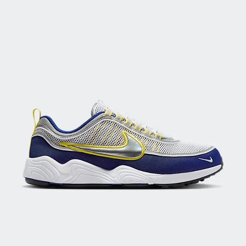 NIKE AIR ZOOM SPIRIDON SP TRAINERS - WHITE/METALLIC SILVER/DEEP ROYAL BLUE/YELLOW — (hf9117-101)