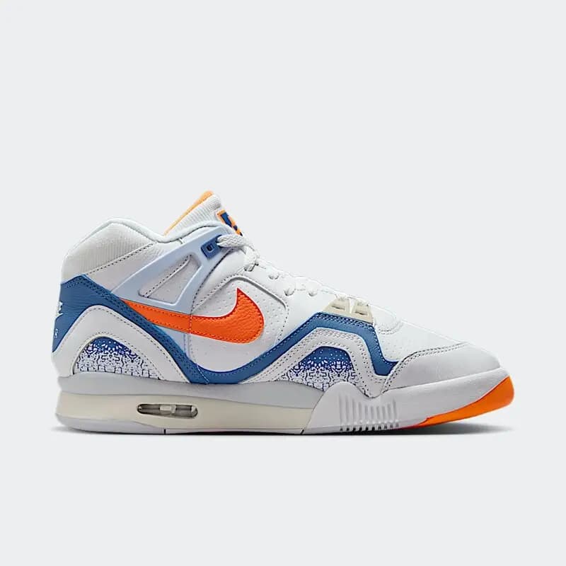 NIKE AIR TECH CHALLENGE II QS TRAINERS - WHITE/TART/STONE BLUE/FOOTBALL GREY/PURE PLATINUM — (fz9033-101)