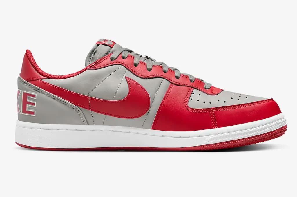NIKE TERMINATOR LOW TL TRAINERS - MED GREY/VARSITY RED/WHITE — (fz4036-099)