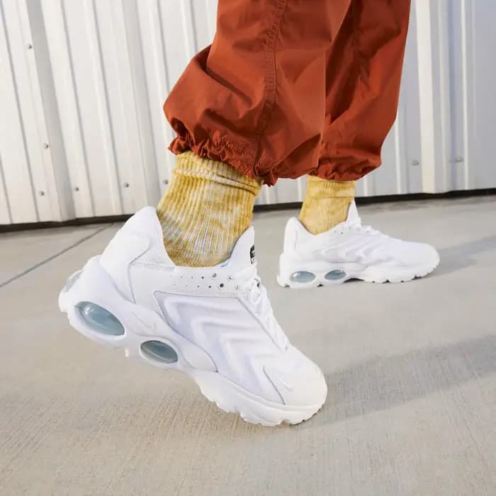 NIKE AIR MAX TW TRAINERS - TRIPLE WHITE/BLACK — (dq3984-102)