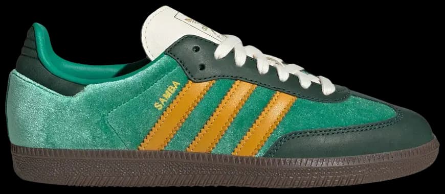 ADIDAS ORIGINALS SAMBA OG W TRAINERS - COURT GREEN/PRELOVED YELLOW/COLLEGIATE GREEN — (ji2681)