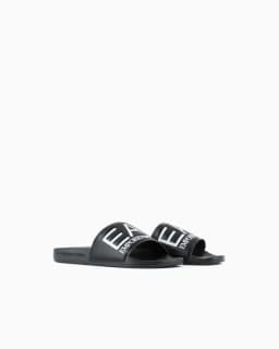 EA7 VIS SLIDE - BLACK/WHITE/BLACK — (xcc22-xcp001-0002)