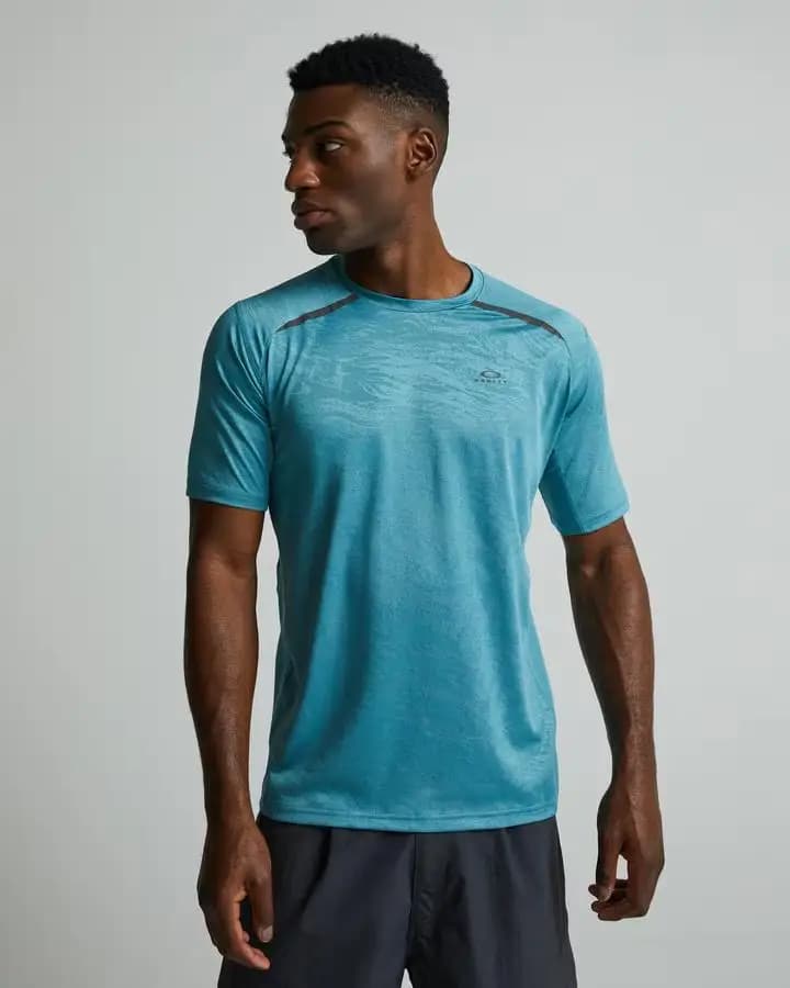 OAKLEY CAMO JACQUARD TEE - PACIFIC — (foa407522-7cc)