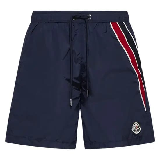 MONCLER TRICOL STRIPE SWIM SHORT - NAVY — (2c00006-53326-778)