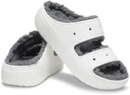 CROCS CLASSIC COZY SANDAL - WHITE — (207446-100)