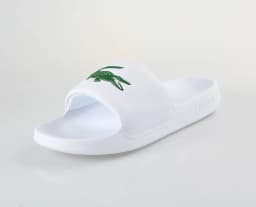 LACOSTE SERVE SLIDE 1.0 - WHITE/GREEN — (745cma0002082)