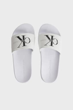 Calvin Klein CLAVIN KLEIN WOMENS SLIDERS - White — (yw0yw00103ybr)