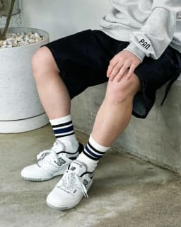 NEW BALANCE 550 TRAINERS - WHITE/GREY/BLACK