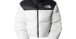 THE NORTH FACE W NUPTSE SHORT JACKET - GARDENIA WHITE / TNF BLACK