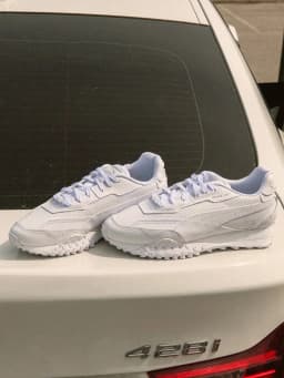 PUMA BLKTOP RIDER LEATHER - WHITE/GREY