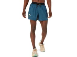 ASICS FUJITRAIL ALL OVER PRINT 5IN SHORT MEN  - MAGNETIC BLUE/PERFORMANCE BLACK
