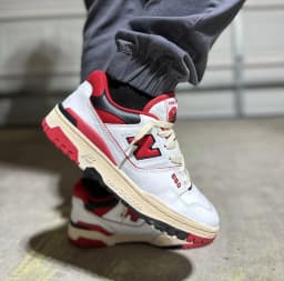 NEW BALANCE 550 - WHITE/RED/BLACK