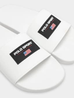 RALPH LAUREN POLO POLO SPORT SLIDE - WHITE