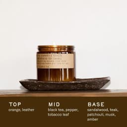 P.F. CANDLE CO NO.04 TEAKWOOD & TOBACCO 12.5 OZ SOY CANDLE - BROWN