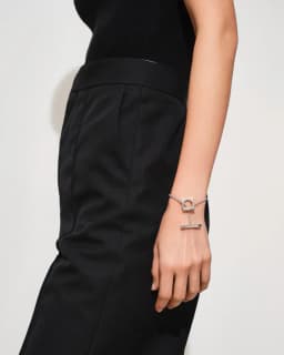 TOM WOOD SQUARE ROPE BRACELET - SILVER