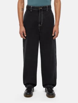 DICKIES MADISON BAGGY FIT DENIM PANT - BLACK WASH