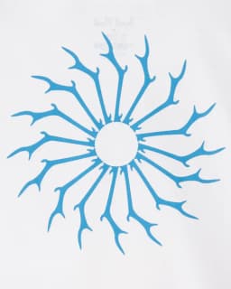 SOUTH2 WEST8 L/S ROUND POCKET TEE - CIRCLE HORN - WHITE — (ns840-a)