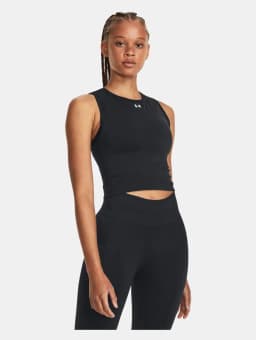UNDER ARMOUR UA TRAIN SEAMLESS TANK - BLACK / WHITE — (1379148-001)