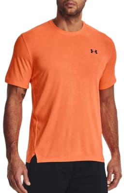 UNDER ARMOUR UA TECH VENT JACQUARD SS - ORANGE BLAST/BLACK - ORANGE BLAST/BLACK — (1377052-866)