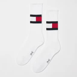 TOMMY HILFIGER FLAG SOCKS - WHITE — (481985001-300)