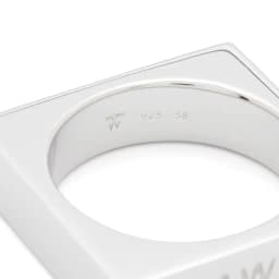 TOM WOOD SQUARE RING - SILVER — (101411)