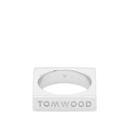 TOM WOOD SQUARE RING - SILVER — (101411)