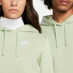 NIKE W CLUB FLC STD PO HDY - HONEYDEW/WHITE — (dq5793-343)