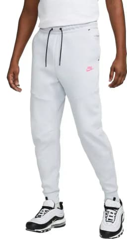 NIKE TECH FLEECE PANT -  PURE PLATINUM/HYPER PINK — (dv0538-043)