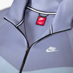 NIKE TECH FLC FZ WR HOOD - LT ARMORY BLUE/ASHEN SLATE — (fb7921-440)