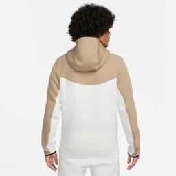 NIKE TECH FLC WR CB FZ HOOD - SUMMIT WHITE/KHAKI — (fb7921-121)
