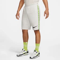 NIKE REPEAT FLC SHORT  -  SUMMIT WHITE/VOLT — (fj5317-121)