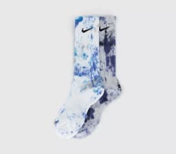 NIKE NIKE EVERYDAY CUSHIONED CREW  COLOUR SPLASH 2pck - LT SMOKE GREY GAME ROYAL PHOTO BLUE/DP ROYAL BLUE — (fj0747-900)
