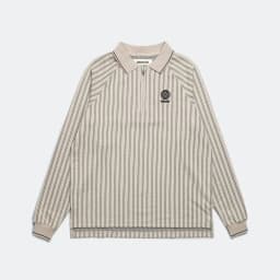 METALWOOD RIBBED LS POLO - TAN — (mws25-04-11-tan)