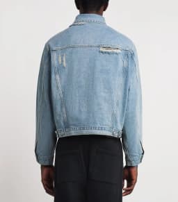 COLE BUXTON DISTRESSED DENIM JACKET - BLUE — (ss25ddj150-400)