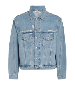 COLE BUXTON DISTRESSED DENIM JACKET - BLUE — (ss25ddj150-400)