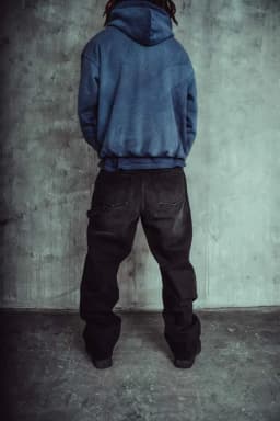 COURTSIDE HAWKIN CARPENTER DENIM JEAN - BLACK WASH — (csc00112)
