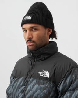 THE NORTH FACE BOX LOGO CUFFED BEANIE  - Black
