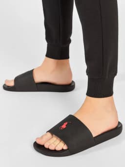 RALPH LAUREN POLO POLO SLIDE  -  BLACK/RED PP
