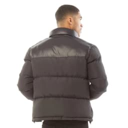 CLOSURE LONDON CONTRAST PUFFER JACKET - BLACK — (clj-3229)