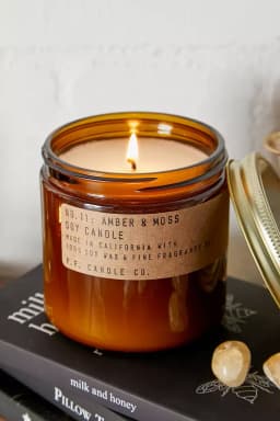 P.F. Candle Co. P.F. CANDLE CO NO.11 AMBER & MOSS 12.5 OZ SOY CANDLE - BROWN — (lcc11)