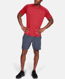 UNDER ARMOUR TECH 2.0 TEE - RED/GRAPHITE — (1326413-600)