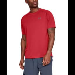 UNDER ARMOUR TECH 2.0 TEE - RED/GRAPHITE — (1326413-600)