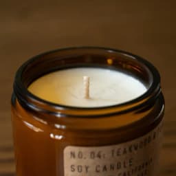P.F. Candle Co. P.F. CANDLE CO NO.04 TEAKWOOD & TOBACCO  7.2 OZ SOY CANDLE - BROWN — (sc4)