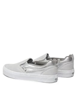 VANS KNU SLIP -  MTLC SILVER/TRUE WHITE — (vn0009qdx1k1)