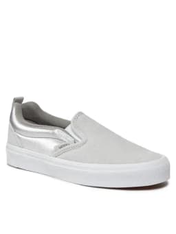 VANS KNU SLIP -  MTLC SILVER/TRUE WHITE — (vn0009qdx1k1)