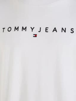 Tommy Hilfiger TOMMY JEANS TJM REG LINEAR LOGO TEE - WHITE — (dm0dm17993ybr)
