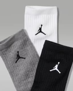 JORDAN EVERYDAY CREW SOCKS (3 PAIRS) - MULTI-COLOR — (dx9632-914)