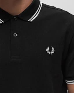 Comme des Garçons COM SHIRT FRED PERRY X CDG SHIRT SS POLO - BLACK — (fn-t502-w24-1)