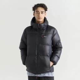 NANGA MOUNTAIN LODGE DOWN HOODIE JACKET - BLK — (nw2441-1a802-a-blk)